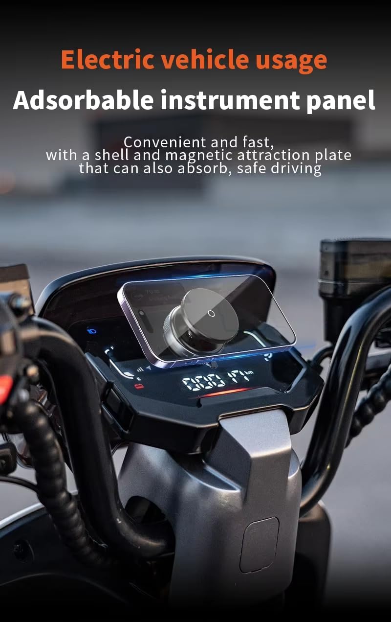 Magnetic Suction Car Phone Mount — 20X Magnet Hold, 360° Adjustable Holder for Dashboard & Windshield